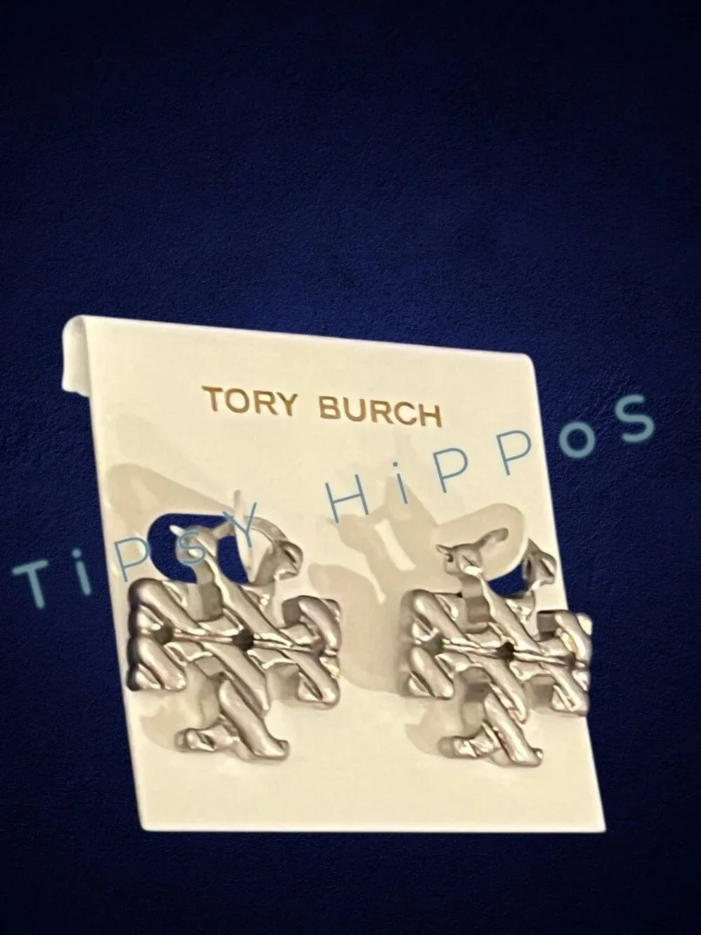 Stunning!!! TORY BURCH Icon Hidden Hoop Earrings